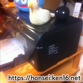 プリンタにカバーをかけた